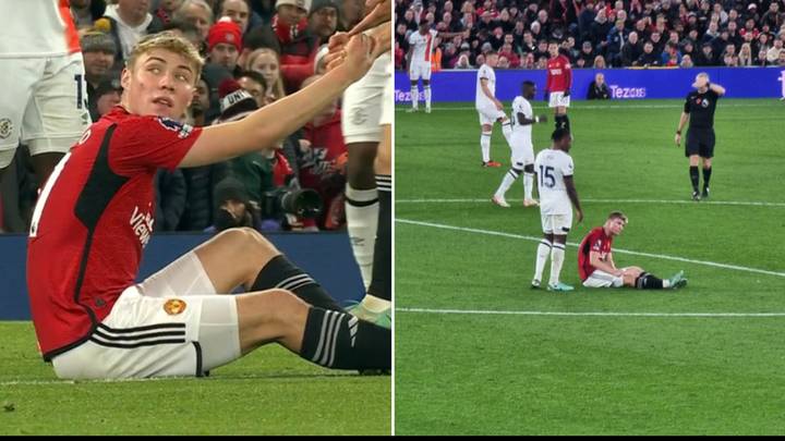 Man Utd forward Rasmus Hojlund replaced after suffering injury against Luton, fans are concerned