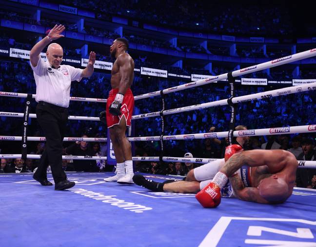 Anthony Joshua stopped 'The Nordic Nightmare' in the seventh round. (Credit: Getty Images)