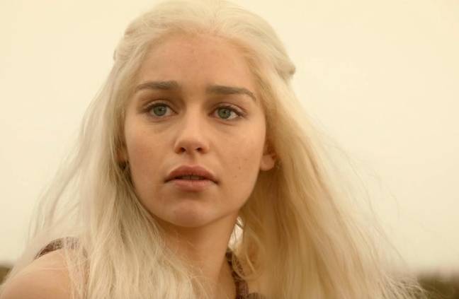 Clarke as Daenerys Targaryen. Credit: HBO