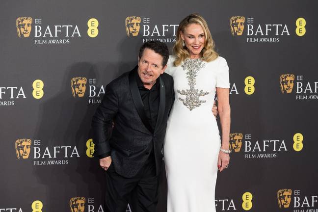 Michael J Fox and wife Tracy Pollan at the Baftas. Credit: Wiktor Szymanowicz/Future Publishing via Getty Images