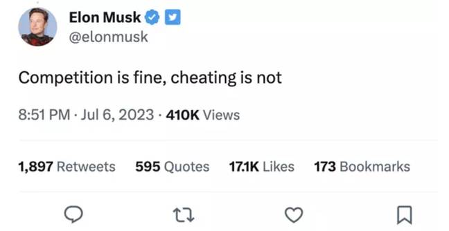 埃隆·马斯克（Elon Musk）在Twitter上发表了讲话。图片来源：Twitter/@Elonmusk
