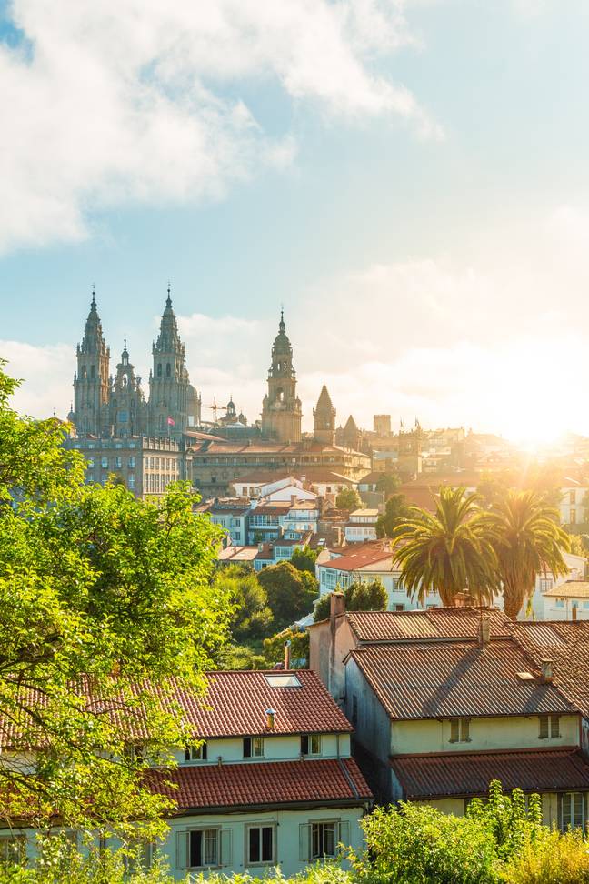 美丽的城市圣地亚哥·德·孔波斯特拉（Santiago de Compostela）。学分：Francesco Riccardo Iacomino/Getty Images
