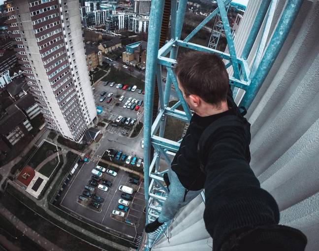 雷米·路易迪（Remi Lucidi）攀登了世界各地的建筑物。学分：Instagram/@remnigma