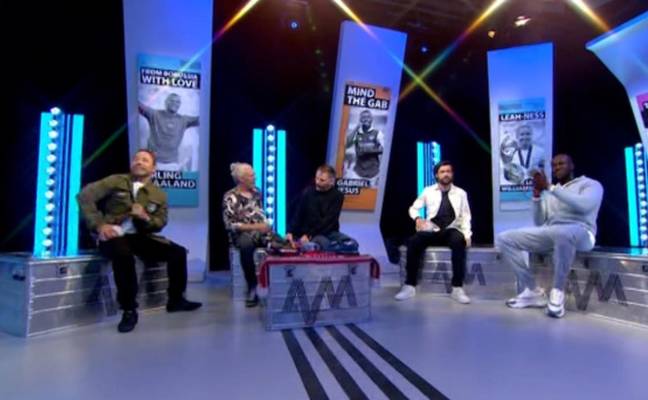 Sky Sports节目的最后一集由嘉宾Stormzy，演员Stephen Graham和喜剧演员Whitehall举办。信用：天空运动