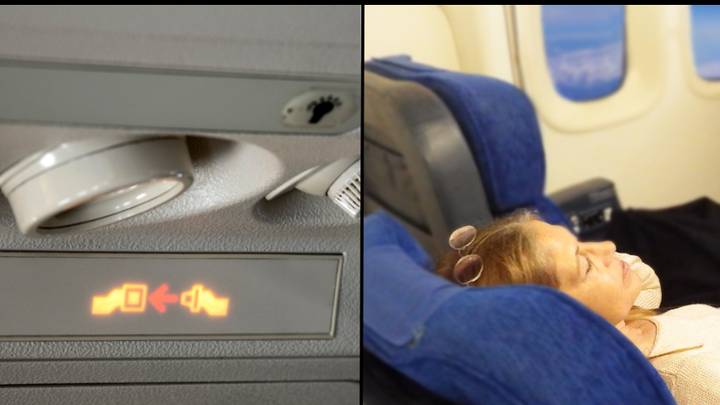 愤怒的乘客在人的座位上躺在躺着后，飞行员被迫放下安全带签名