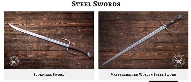 Geralt White Silver Witcher Sword Netflix Adaptation Steel Replica