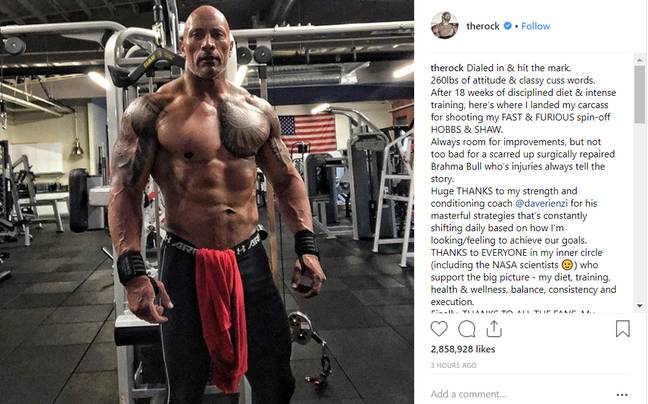 Here's How The Rock Looked After 18 Weeks of Hobbs and Shaw Training -  Men's Journal