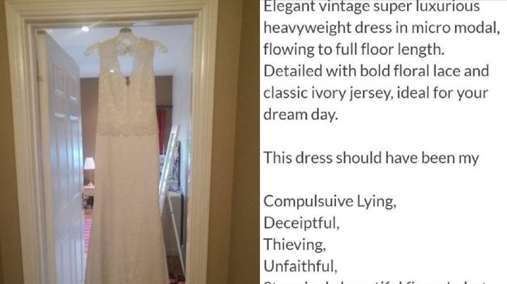 Jilted Fiance Sells His Cheating Bride To Be S Wedding Dress Online To Pay For Hookers