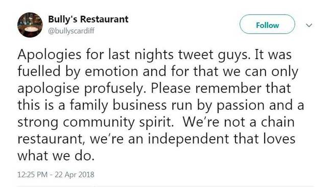 Bully S Restaurant Names And Shames No Shows On Social Media Ladbible