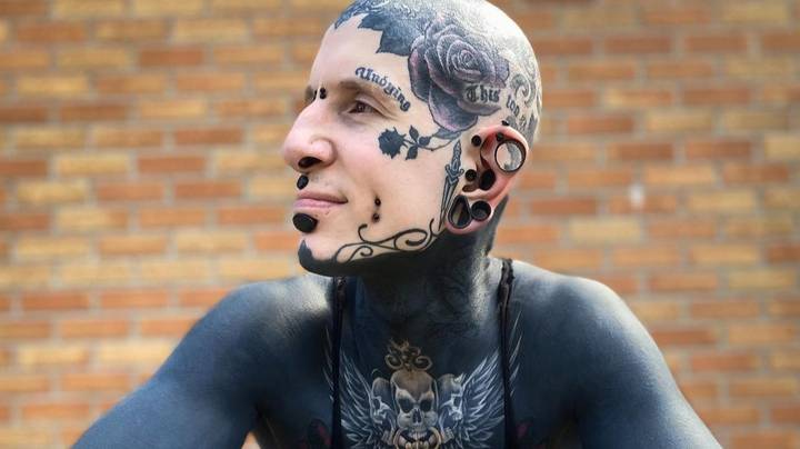 Man Who Has Tattooed Nearly The Whole Of His Body Shows What He Looked