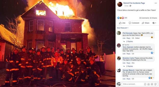 信用：Facebook/底特律消防事件页面