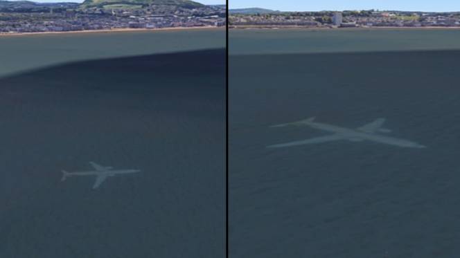 爸爸在苏格兰沿海的海底发现飞机在Google Maps上