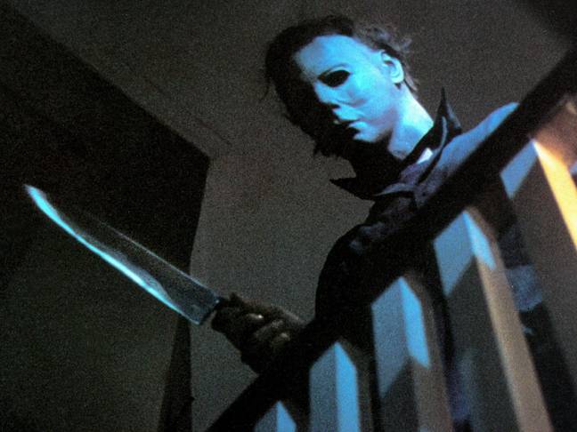 迈克尔·迈尔斯（Michael Myers）在1978年恐怖电影万圣节。信用：指南针图片/水瓶座版本