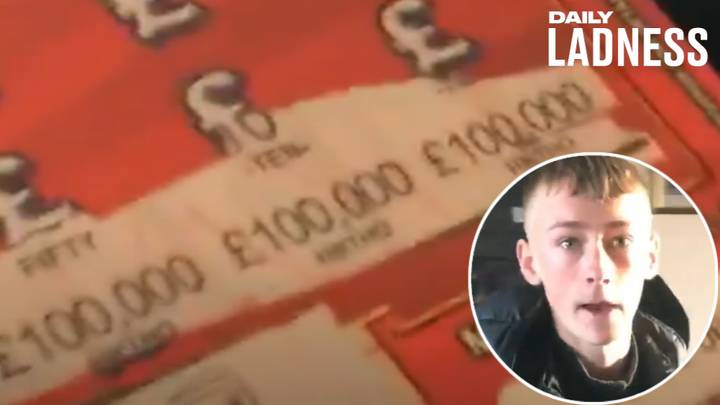 拉德说服队友，他赢得了£10万英镑，以假秘密圣诞老人的抓胜