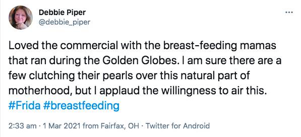 Powerful Ad Showing New Moms Breastfeeding To Air During Golden Globes