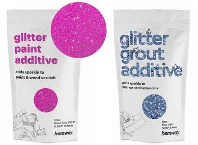HEMWAY ROSE PINK HOLOGRAPHIC GLITTER PAINT ADDITIVE ~ ADDS SPARKLE