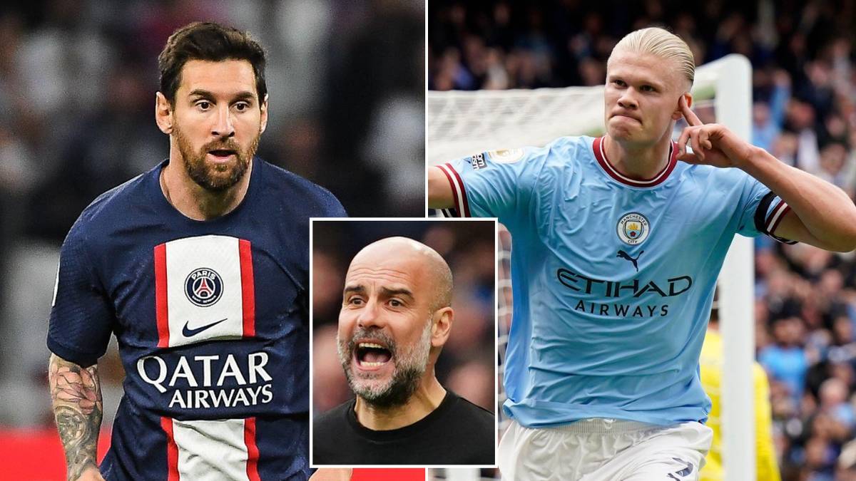 pep-guardiola-explains-why-erling-haaland-is-not-on-lionel-messi-s-level