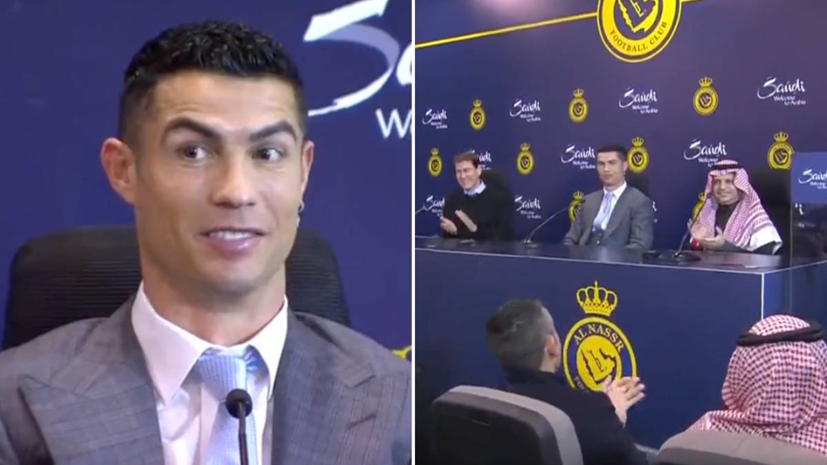 Cristiano Ronaldo's reaction to journalists doing the 'Siu' at Al Nassr ...