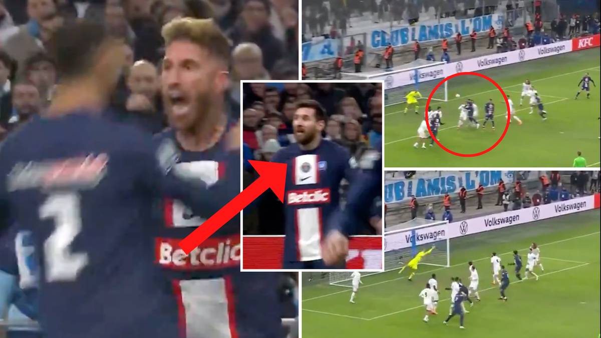 Les fans sont choqués par la réaction de Lionel Messi à la brillante tête de Sergio Ramos pour PSG vs Marseille