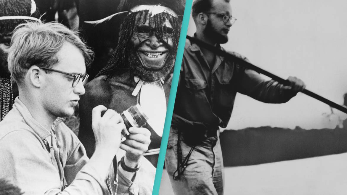 One of the last known photos of Michael Rockefeller with the cannibal ...