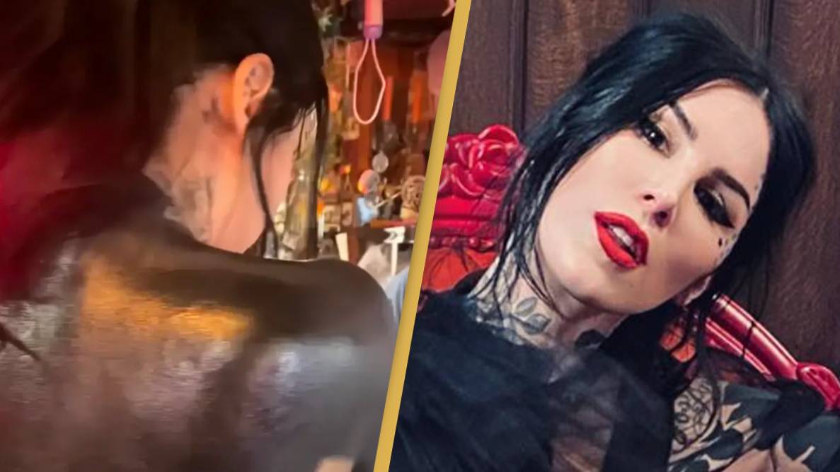 Kat Von D covers herself in black tattoo work after being sued in first