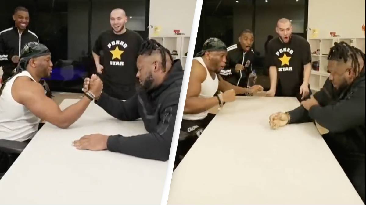 Twitch streamer's bodyguard breaks arm during brutal arm wrestle in ...