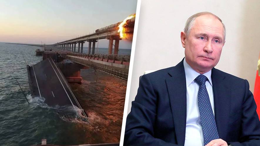 Putin Bridge Vladimir Putin calls Crimean bridge explosion an ‘act of terrorism’