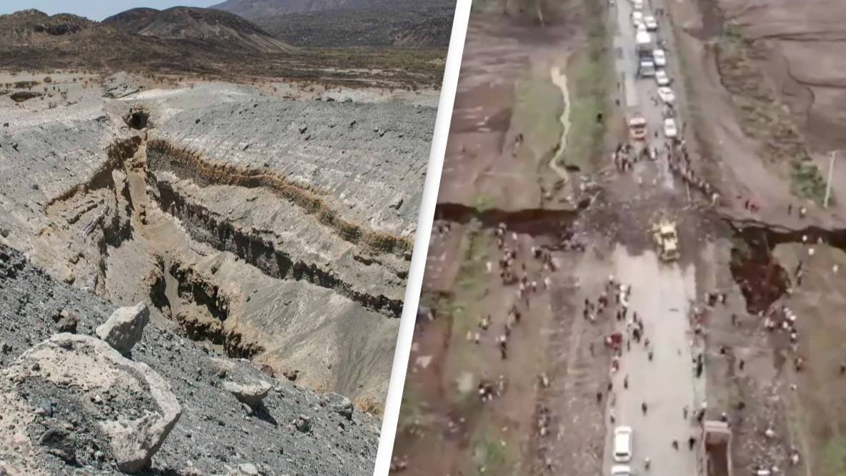 Shocking photos show Africa splitting apart as new ocean forms