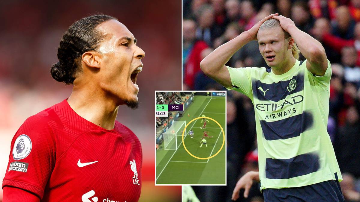 Fans say Virgil ʋan Dijk 'pocketed' Erling Haaland as Man City star fires Ƅlank against Liʋerpool
