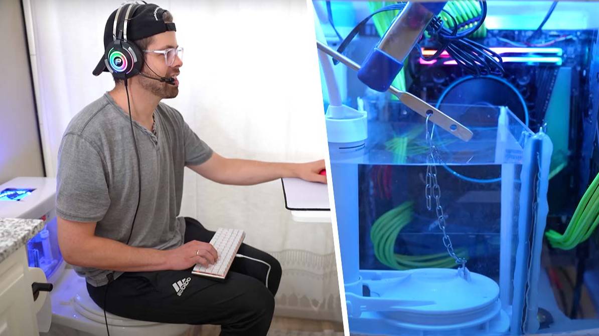 Gaming PC Made From A Toilet Is Cursed