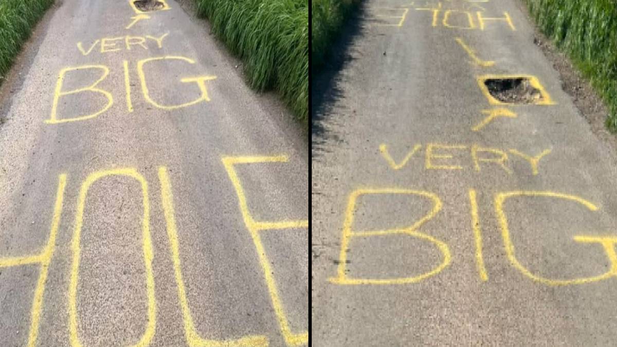 Mystery 'artist' warns drivers with very sure message thumbnail