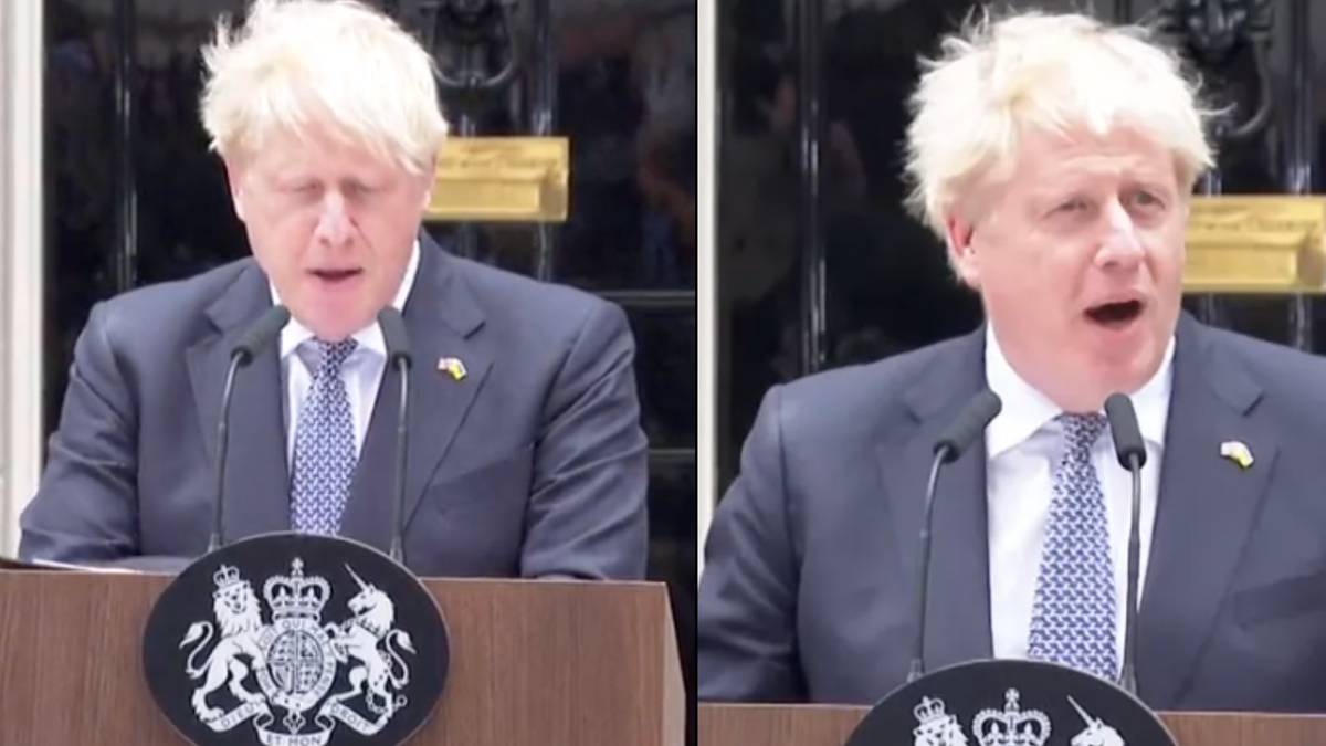 Boris Johnson Leaves People Baffled By Signing Off Resignation Speech ...