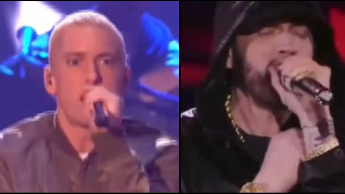 Clips show Eminem doing 'one of hardest raps of all time' nine years apart Clips show Eminem doing 'one of hardest raps of all time' nine years apart