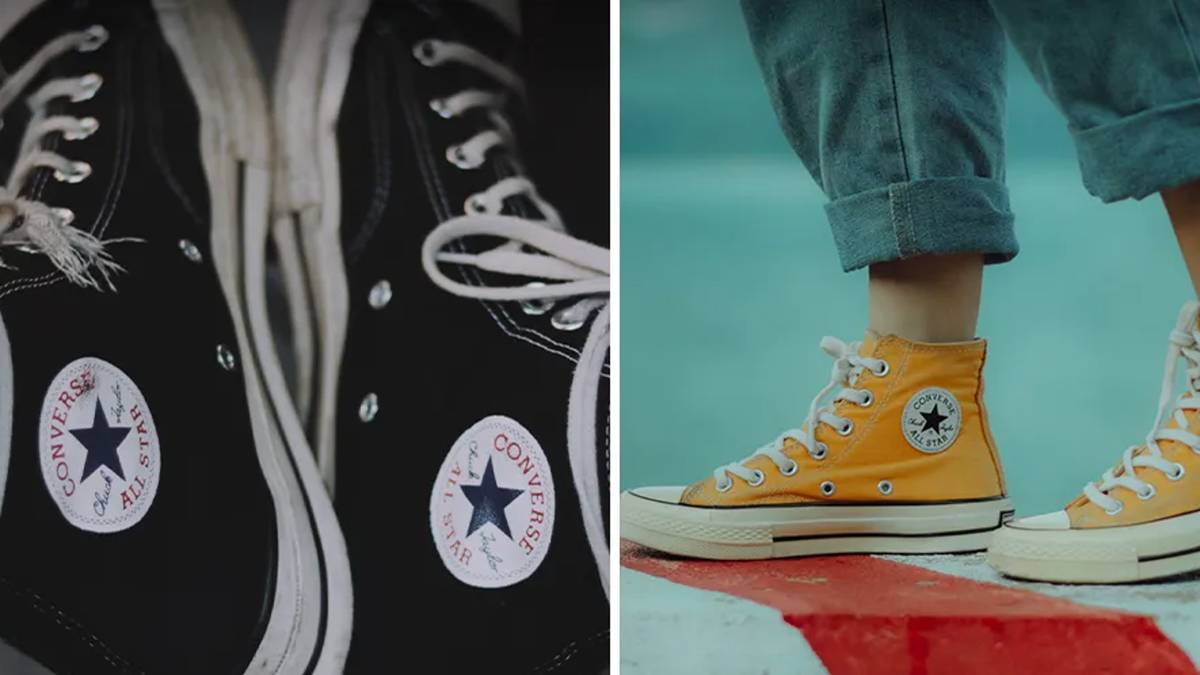 Converse best sale with holes