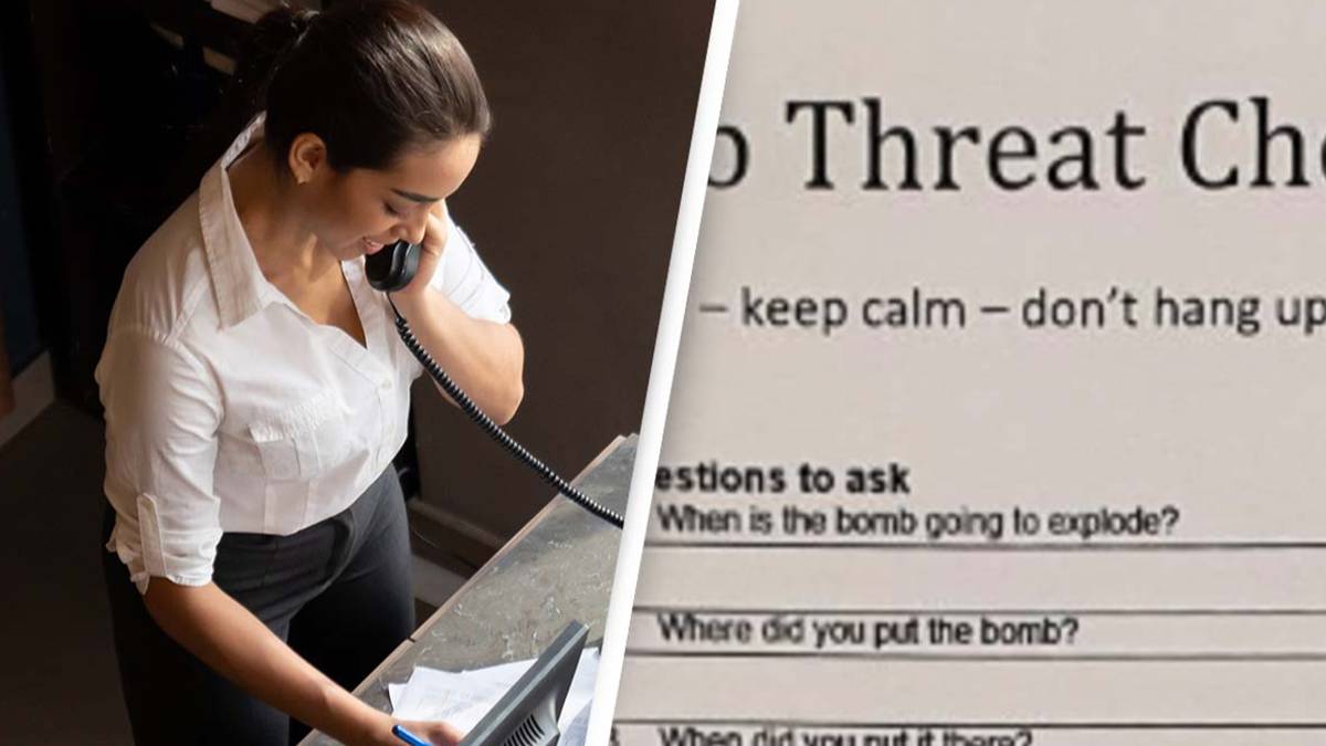 Employee finds list of questions to ask when receiving a bomb threat ...