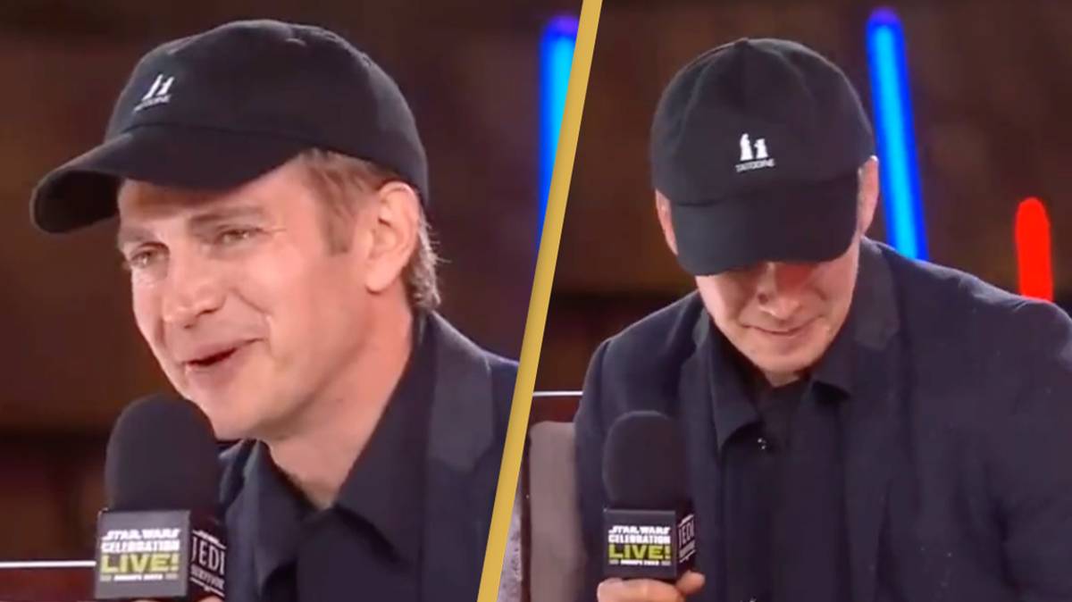 Hayden Christensen holds back tears after fan shouts 'we love you ...