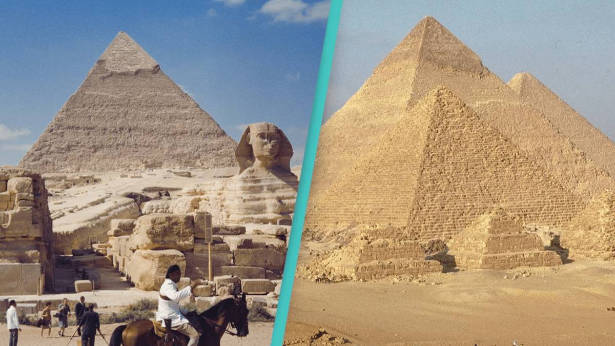 Pyramids Originally Egyptian pyramids used to be a completely different colour