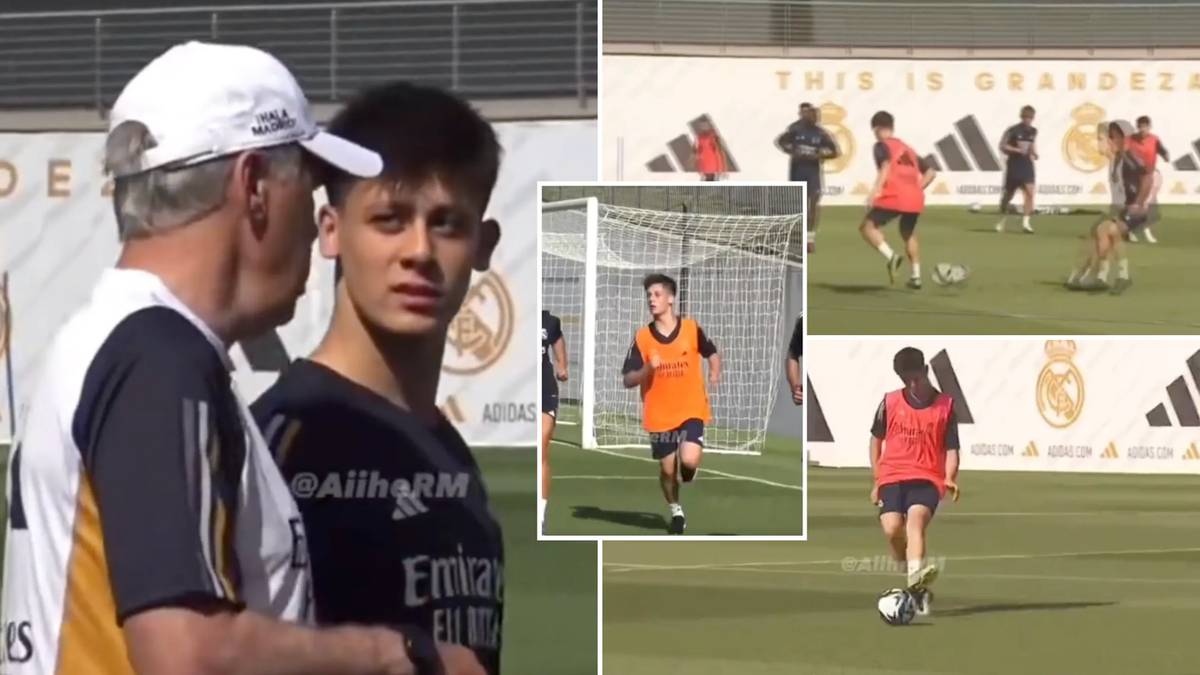 Arda Guler made an amazing impression in his first Real Madrid training ...