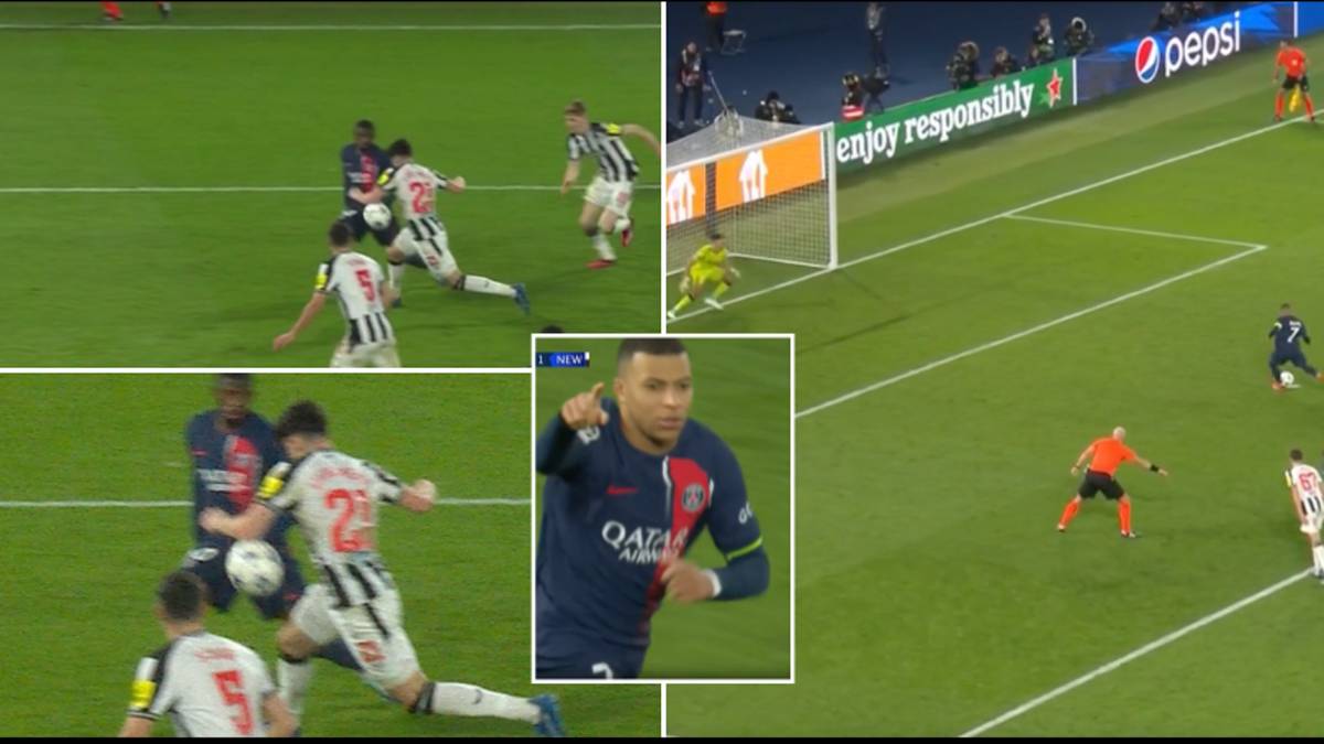 Les fans stupéfaits par l’appel du VAR alors que le PSG se voit accorder une pénalité controversée pour temps d’arrêt contre Newcastle