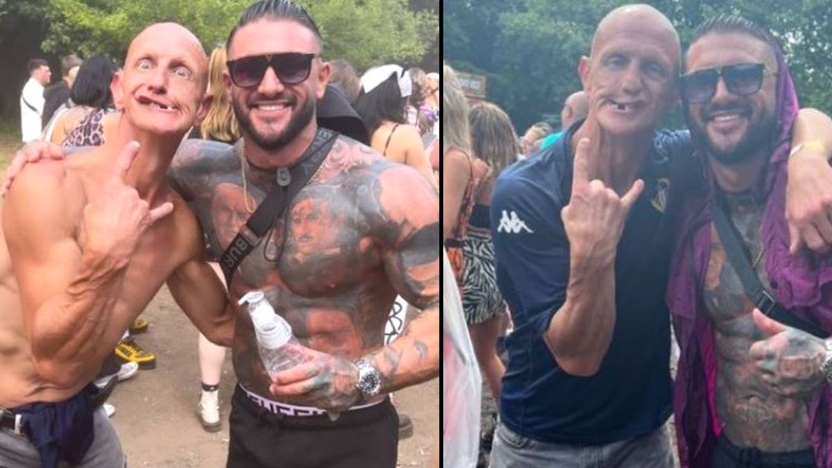Fish And Rice Cake Man Bumps Into Gurning Rave Guy At Festival