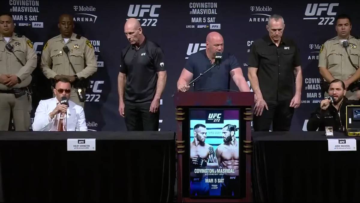 Dana White Had Several Huge Security Guards At The UFC 272 Press ...
