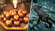 Skyrim player eats every food and ingredient in game at once just to see what happens
