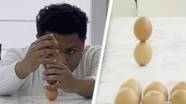 Man swings eggs in bizarre Guinness World Record attempt