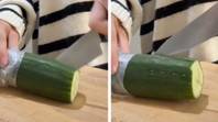People are only just finding out hack to cut a cucumber in 10 seconds