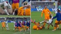 Virgil van Dijk absolutely bodied Leandro Paredes after he kicked the ball at Netherlands bench