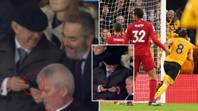 Fans think Sir Alex Ferguson was checking the Liverpool score on his phone during Crystal Palace game