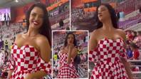 'Have respect for the culture' – former Miss Croatia Ivana Knoll slammed AGAIN for 'inappropriate' dress at Croatia vs Canada