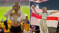 Only Fans star Astrid Wett told her World Cup outfit choice 'could get her executed'