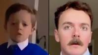 Man recreates iconic video of naughty kid who said he wants to uppercut Santa