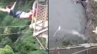 Woman who fell 360 feet after bungee cord snapped shares images of her injuries after hitting crocodile-infested water